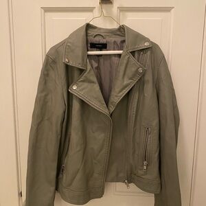 Forever 21 Gray Faux Leather Jacket